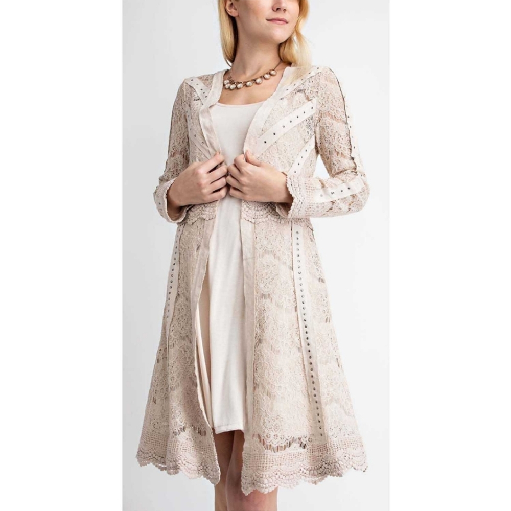 Vocal Women's Lace Western Cardigan duster